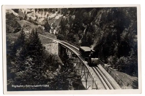 AK Schweiz Rigibahn • Schnurtobelbrücke • Dampflok Zürich • ungelaufen (B1 049)