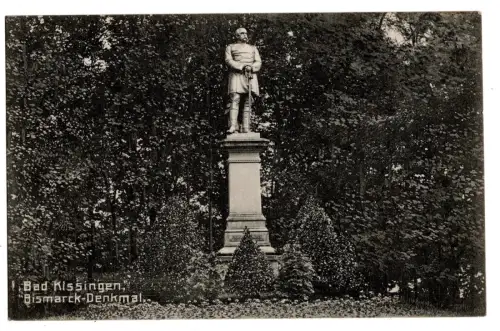 AK Foto  1911 Bad Kissingen Bismarck-Denkmal gelaufen Bayern Magdeburg (B1 103)