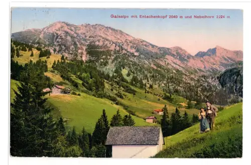 AK Gaisalpe Entschenkopf Oberstdorf Sonderstempel Alpenhaus 1933 gelaufen -B2113