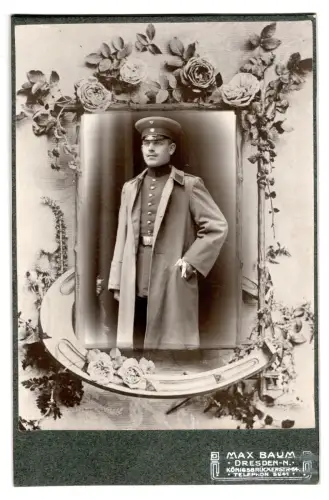 Fotografie Soldat Uniform Dresden Max Baum Kaiserreich Kabinettfoto (63)