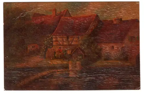 Künstler AK Mühle an der Ilm Degl Gemälde Rammett-Bürger  1930er (B1 073)
