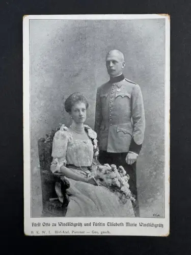 AK Foto Fürst Otto & Fürstin Elisabeth Windischgrätz – Monarchie Österreich 1905