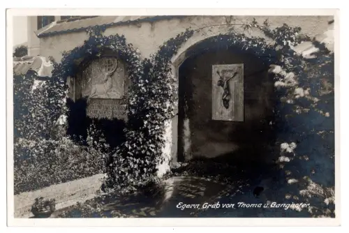 AK Egern Tegernsee Grab Thoma Ganghofer 1929 Spruch Gottfried Keller B1 249