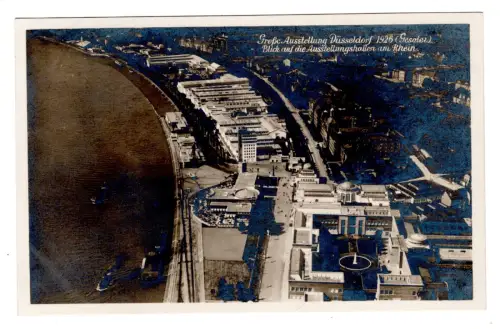 AK Foto Düsseldorf Große Ausstellung 1926 Gesolei Luftbild Rheinhalle (B1 072)