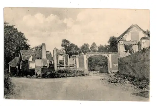 AK Foto  1916 - Zerstörung Dorf - M.G. IR 66 - 52 Inf. Division - WW1 (M1 043)