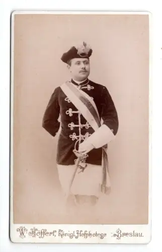 CdV Breslau / Wrocław 1898 – Student Couleur – schlagend – Namen rücks. (C1 010)