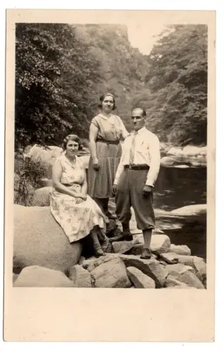 Thale Harz Bodetal 1932 Foto Wanderung Felsen Familie Fotografie Widmung