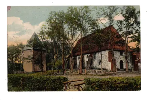 AK Litho 1917 Bispingen Lüneburger Heide Kirche 13. Jh. gelaufen (B1 084)