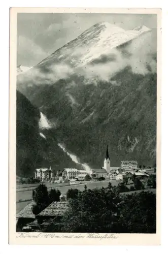 AK Krimml mit Wasserfällen Salzburg Österreich Alpen 1940er gelaufen (B1 288)