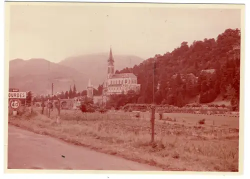 Foto Lourdes / Frankreich – Basilika, Pyrenäen – ca. 1950er/60er Jahre