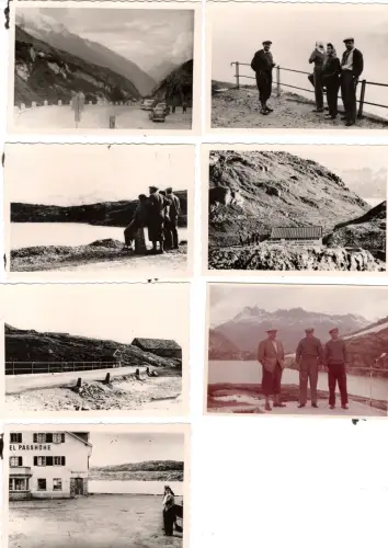 Fotos 12 x Grimselpass & Gotthardpass Schweiz 1950er Alpen Vintage