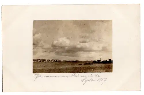 Foto AK Riga 1917 Panoramablick Dünamünde Daugava Lettland Latvia WW1 Foto M1087