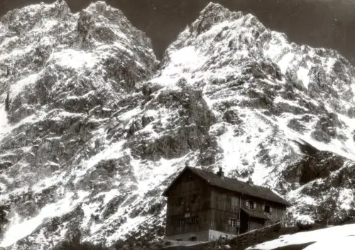 Fotografie Georg Fiedler vermutlich Karwendel Alpen Hütte Berghütte ca. 1930