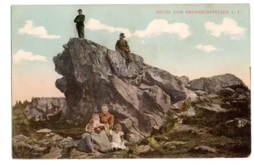AK Brunhildefelsen auf dem Feldberg im Taunus  Litho ungelaufen (B2167)