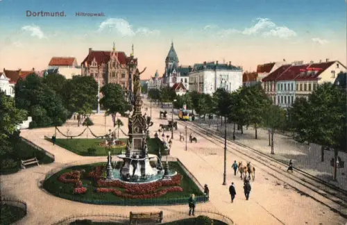 AK Dortmund Hiltropwall originale alte Ansichtskarte ungelaufen (B2264)