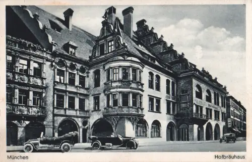 AK München Hofbräuhaus Oldtimer Bayern ca. 1930 ungelaufen (B252)