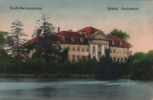 AK Groß Bartensleben Schloss Gartenseite ungelaufen koloriert (B2259)