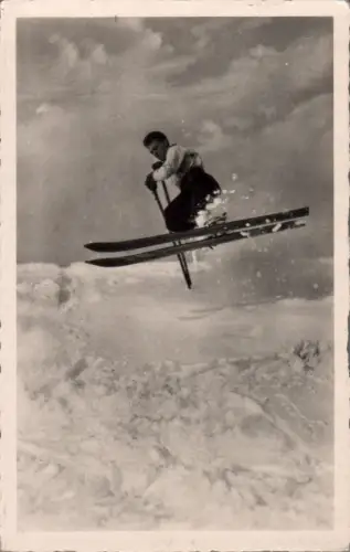 AK Schierke Brocken Wintersport Skisprung DDR Harz 1950er Sonderstempel (B2255)