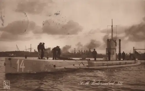 Foto AK S.M. Unterseeboot XIV Kaiserliche Marine U-Boot Carstens Hamburg (M1194)
