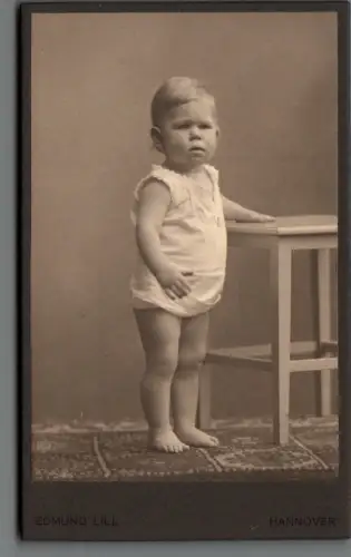 CDV Foto Kleinkind Mädchen Hannover um 1910 Atelier Lill C2173