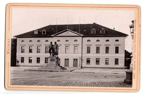 Fotografie  Weimar Theater Goethe Schiller Denkmal Römmler & Jonas 1892 (77)