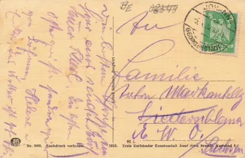 AK Plattenberg Wintersportplatz Aussichtsturm Böhmen Erzgebirge 1926 Postkarte