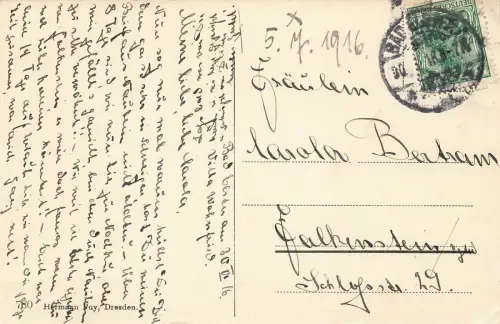 AK Bad Elster Albert-Bad Straßenansicht Sachsen Vogtland 1916 gelaufen Postkarte