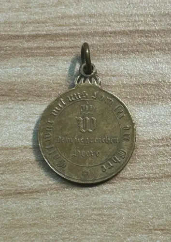 Preußen Kriegsmedaille mit Randschrift Erhaltung 1870-71 Miniatur