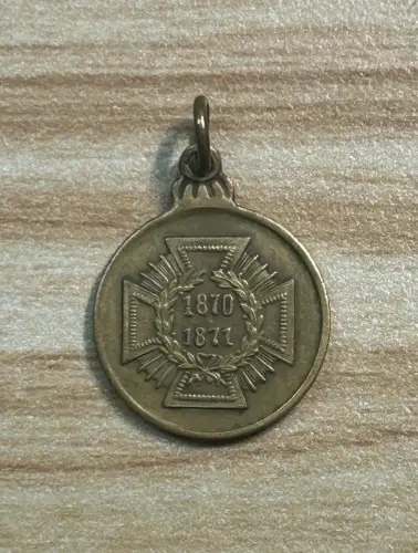 Preußen Kriegsmedaille mit Randschrift Erhaltung 1870-71 Miniatur