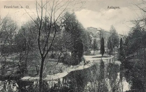 AK Frankfurt Oder Anlagen Brandenburg 1915 gelaufen Postkarte