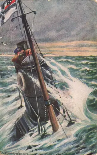 AK 1.WK Deutsches Unterseeboot Patrouille Kolonialkriegerdank Patriotika