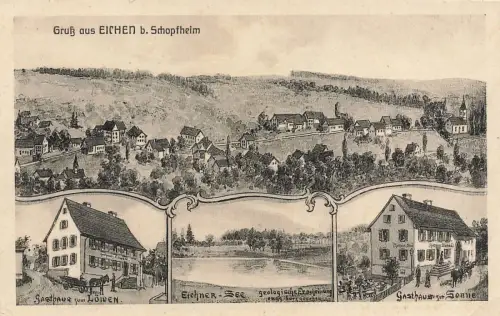 AK Eichen Schopfheim Gasthaus zum Löwen Gasthaus zur Sonne Baden-Württemberg