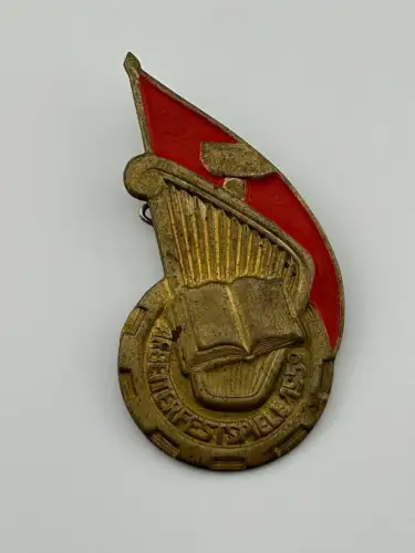 DDR Blech Abzeichen Arbeiterfestspiele 1959