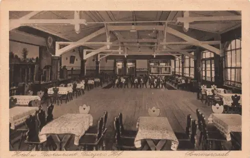 AK Babelsberg Hotel Restaurant Sommersaal Bürgers Hof Brandenburg Postkarte