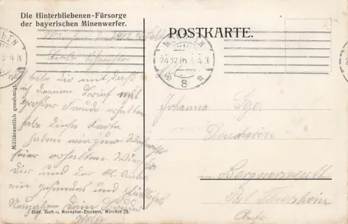 AK 1.WK Soldatenlied 1914 Haltet Aus! 1916 gelaufen Patriotika Postkarte