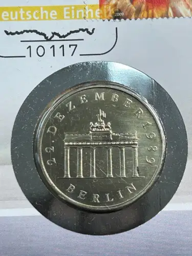 Brandenburger Tor 20 Jahre Wiedervereinigung Tabant Trabi Numisbrief DDR 20 M