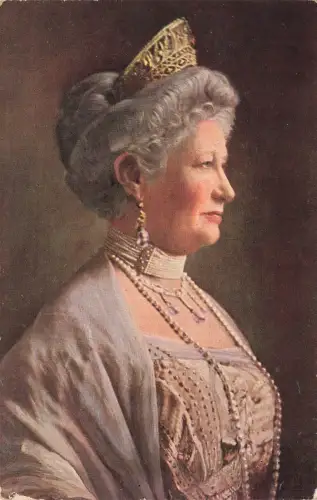 AK 1.WK Kaiserin Auguste Viktoria Portrait 1918 gelaufen Patriotika Postkarte