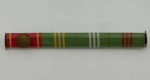 4er Stoffspange für treue Dienste Volkspolizei, 20 Jahre, Gold, Silber & Bronze