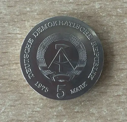 DDR 5 Mark 1975 Thomas Mann Gedenkmünze