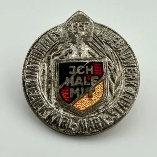 DDR Abzeichen Nationales Aufbauwerk Karl-Marx-Stadt in Silber 1957