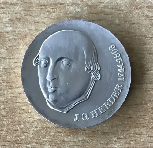 DDR 20 Mark 1978 Johann Gottfried Herder Silber Gedenkmünze