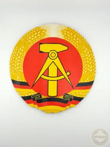 DDR Pappschild Staatswappen der DDR 21cm Durchmesser