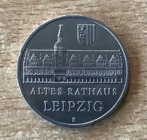 DDR Münze, 5 Mark 1984 Altes Rathaus Leipzig