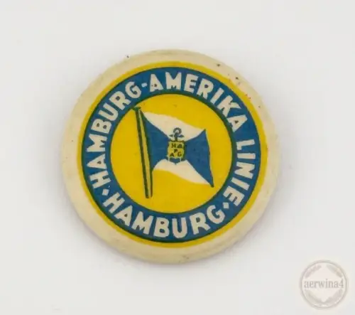 Abzeichen Hamburg-Amerika Linie HAPAG Glasolin Schilderfabrik Vohwinkel