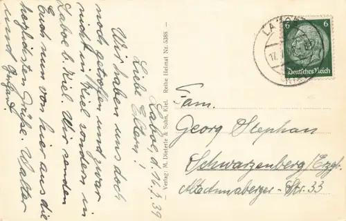 AK Kiel Germaniawerft Schiffe Schleswig-Holstein 1939 gelaufen Postkarte