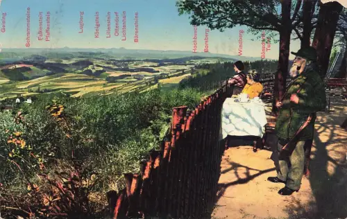 AK Saupsdorf Sommerfrische Wachberg Sachsen Erzgebirge 1931 gelaufen Postkarte