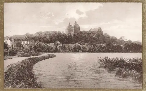 AK Neidenburg Nidzica Schlossteich Ostpreussen ungelaufen Postkarte