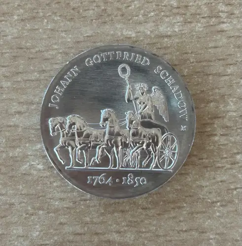 DDR 10 Mark 1989 Johann Gottfried Schadow Silber Gedenkmünze