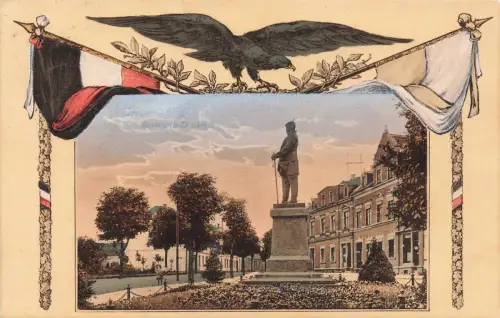 AK Treuen Bismarck Denkmal Sachsen Vogtland 1916 gelaufen Postkarte