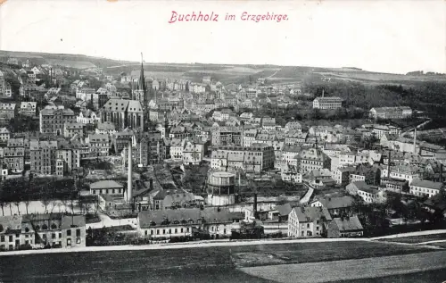 AK Annaberg Stadtansicht Kirche Sachsen Erzgebirge 1914 gelaufen Postkarte